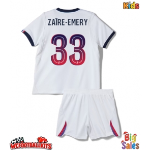 Paris Saint-Germain Warren Zaire-Emery #33 Replica Away Stadium Kit for Kids 2026-27 Short Sleeve (+ pants)